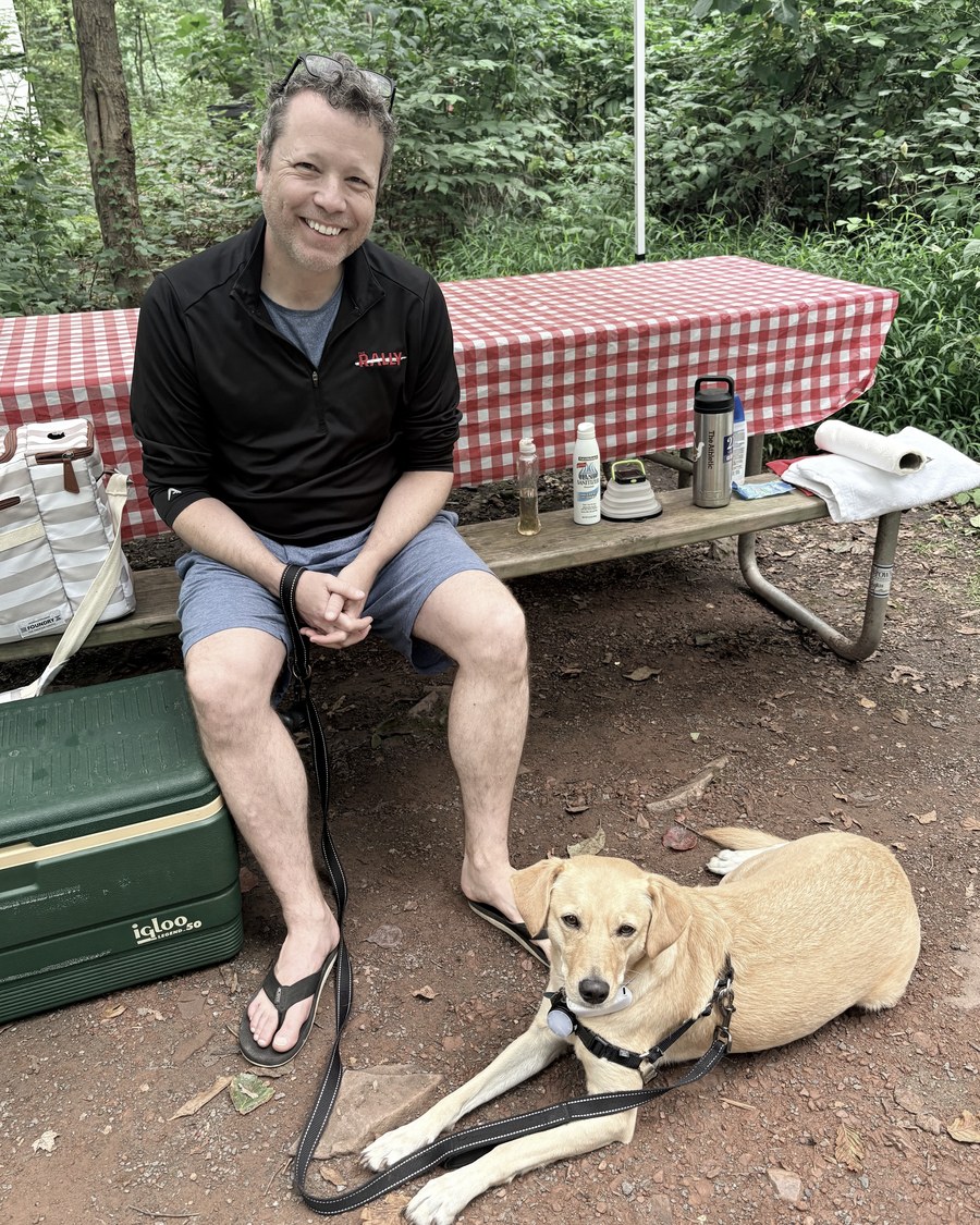 Keith&nbsp;Law and his dog